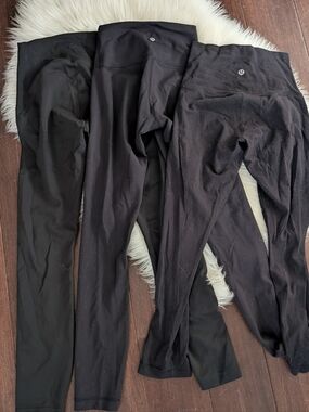 Bundle! 3 Pairs Size 2 lululemon Black High-Rise Media Pocket Align? Leggings